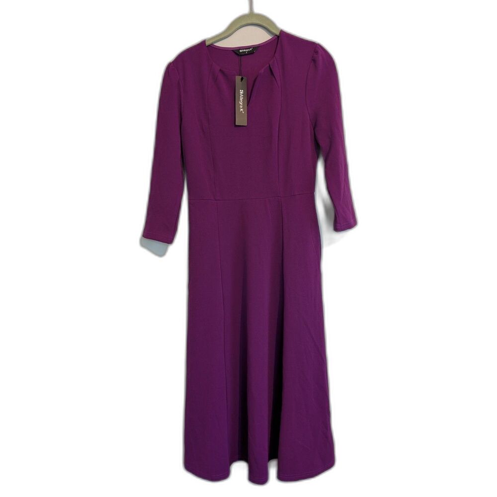 Women's A-Line Dress -Allegra K- Size S Purple - Picture 3 of 10